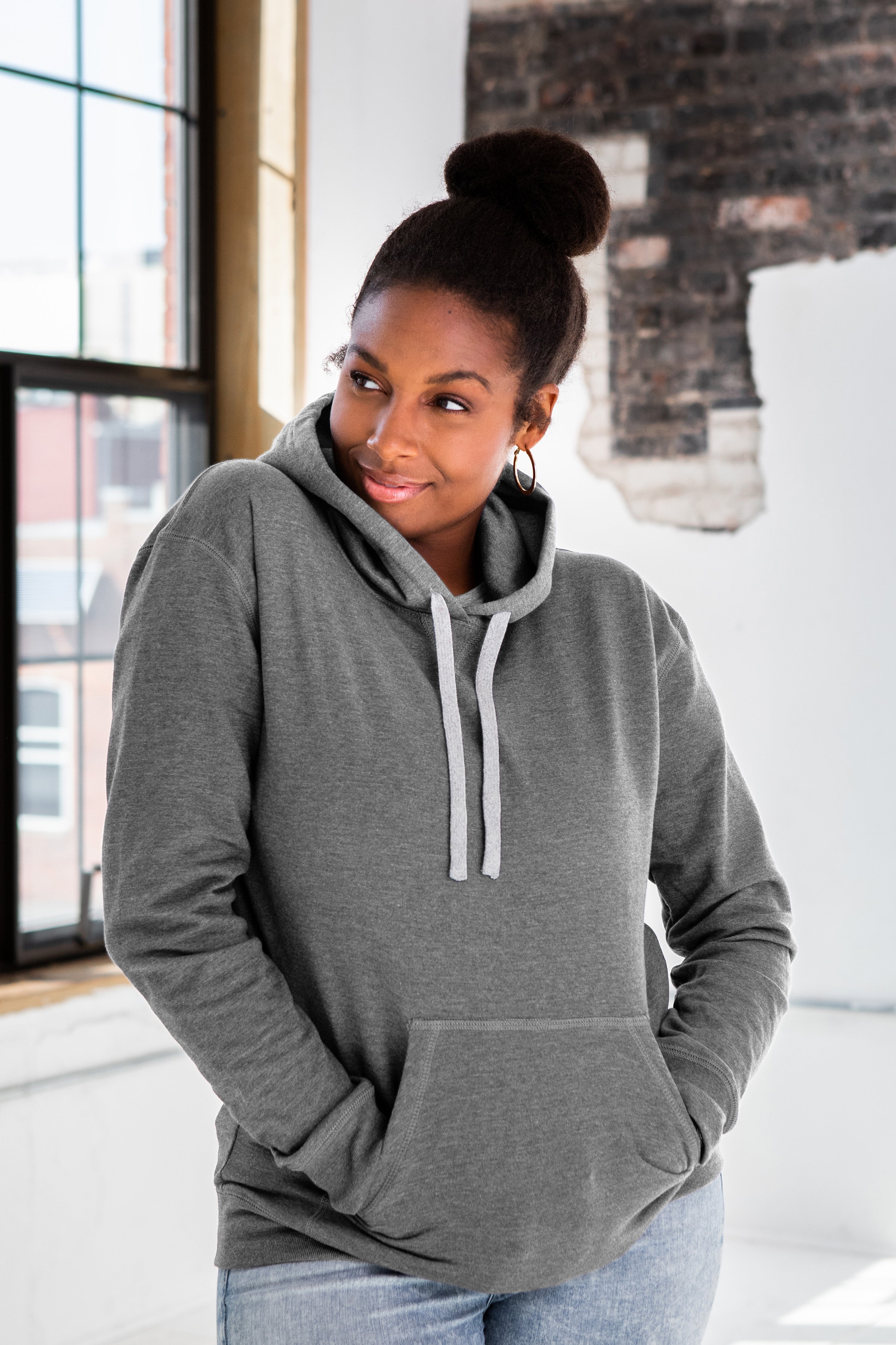 Unisex Heathered Fleece Hood